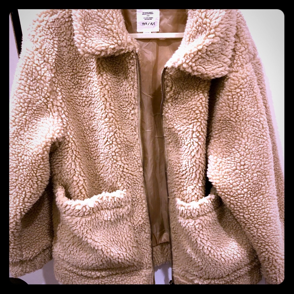 Beige Sherpa Jacket